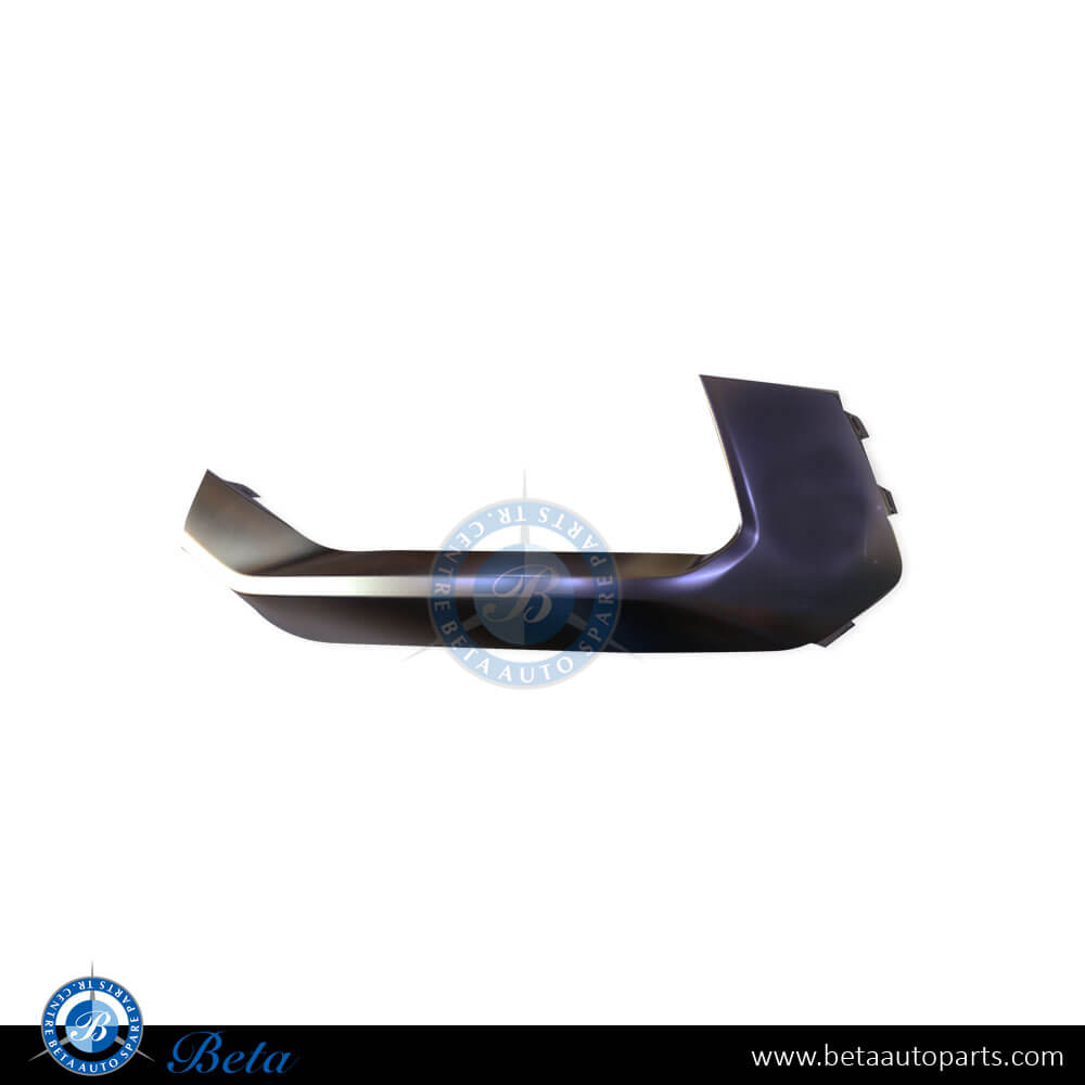Left Side Rear Diffuser Outer Chrome Moulding - Silver for Audi Q5 2021-Up models, Part Number 80F8079673Q7 Left Side Rear Diffuser Outer Chrome Moulding - Silver for Audi Q5 2021-Up models, Part Number 80F8079673Q7